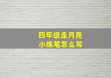 四年级走月亮 小练笔怎么写